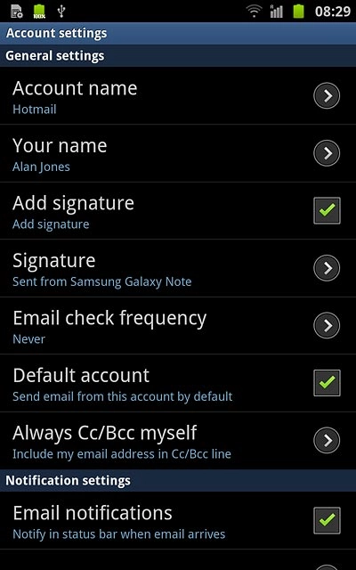 When the box next to the menu item is ticked (V), the function is turned on.