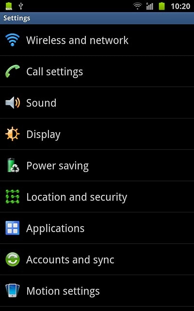 Press Wireless and network.