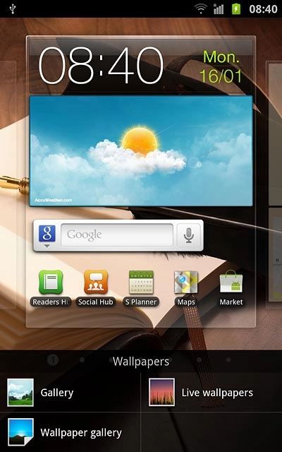 If you select Wallpaper gallery: