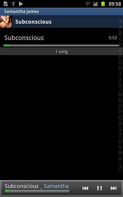 Press the required audio file or the required playlist.