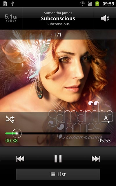 To fast forward or rewind the current audio file:Press and hold arrow right or arrow left.