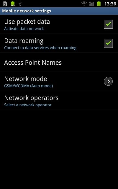Press Access Point Names.
