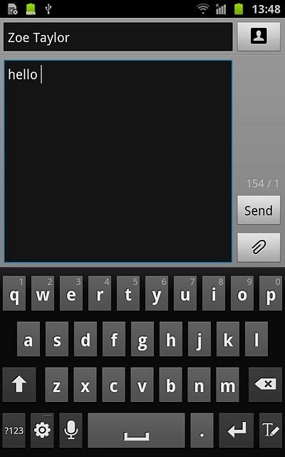 Press the attachment icon.Choose one of the following options:Insert picture, go to 5a.Insert video clip, go to 5b.Insert audio file, go to 5c.