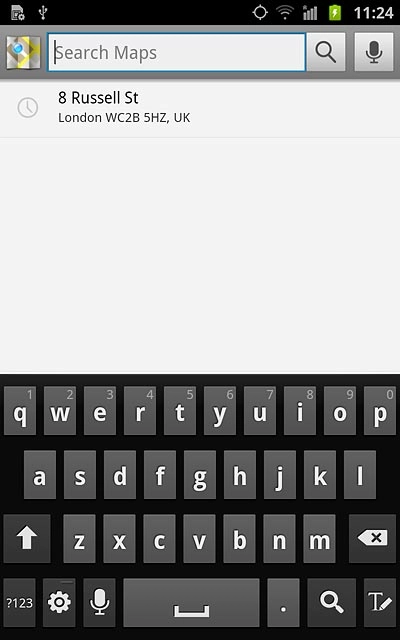 Press the required destination.