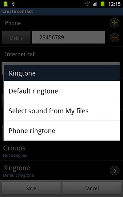If you select Select sound from My files:Go to the required folder.