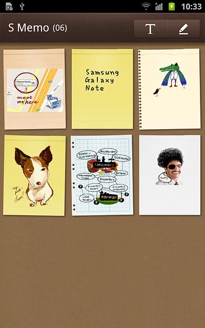 Press the new note icon (T).