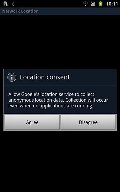 Press Agree, if required.