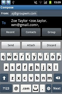 Write subject and text for your email message.Press Send.