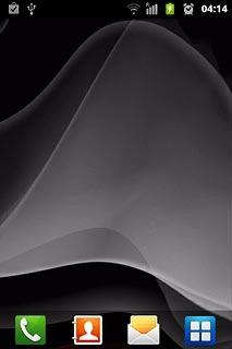 The alarm icon shows that the alarm is set.Further information:Set the alarm