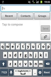 Press To.Key in the first letters of the required contact.Matching contacts are displayed.