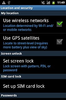 Press Set up SIM card lock.