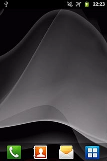 The flight mode icon shows that flight mode is turned on.Further information:Turn flight mode on or off