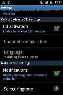 When the box next to the menu item is ticked (V), the function is turned on.