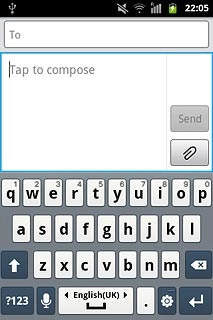 Press the letter keys to write the required word.A number of words based on the letters you've keyed in are displayed.