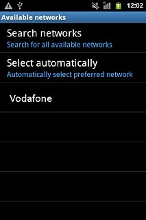 Press the required network.Your display will tell you if you've access to the network you've chosen.