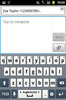 Press Tap to compose.Write the text for your text message.