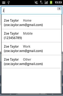 Press the required contact.