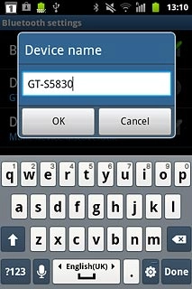 Key in the required name and press OK.