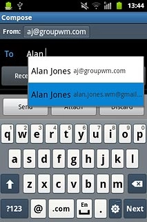 Press the required contact.