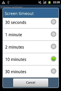 Press the required period.
