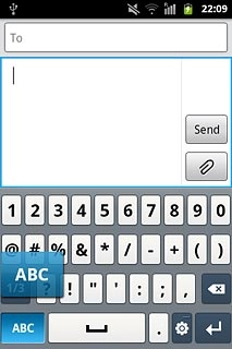 Press ABC to return to text input.