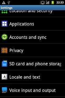 Press Locale and text.