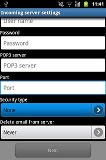 Press the drop down list below Security type.