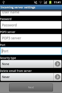 Press the field below Port and key in 110 