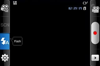 To turn on video light:Press the video light icon.