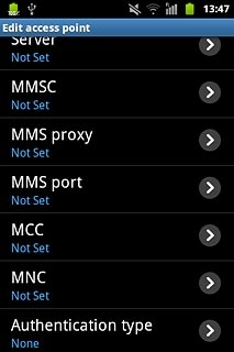 Press Authentication type.