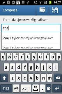 Key in the first letters of the required contact.Matching contacts are displayed.Press the required contact.