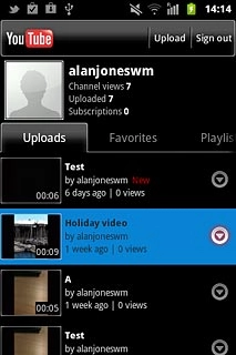Press the required video clip.
