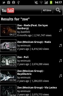 Press the required video clip.
