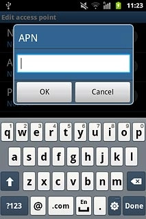 Key in live.vodafone.com and press OK.