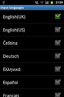 When the box next to a language is ticked (V), it's added.