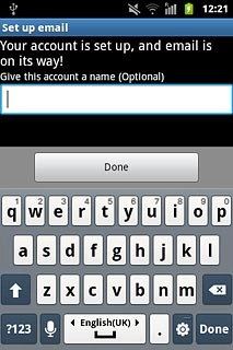 Press the field below Give this account a name (Optional) and key in a name for your email account (such as Private or Work).