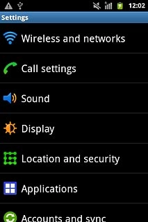 Press Wireless and network.
