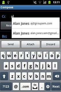 Press the required contact.