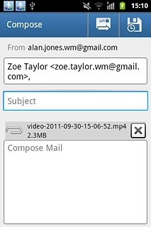 Write subject and text for your email message.Press the send icon.