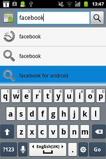 Press Facebook for Android.