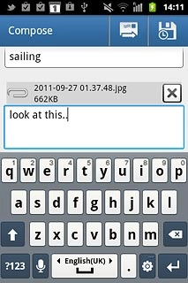 Press the send icon.