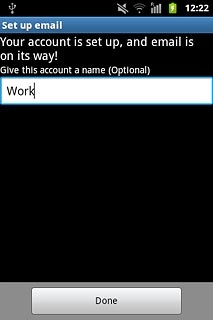 Press Done.Wait while your phone retrieves new email messages.