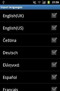 Press the required languages to select them.