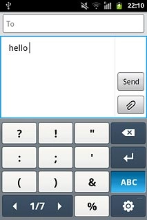 Press ABC to return to text input.