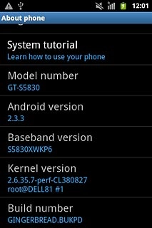 View your phone's software version below Android version.