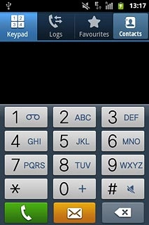 Press the contacts icon.
