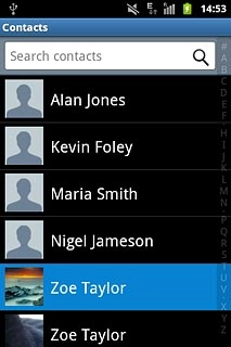 Press the required contact.