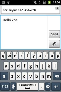 Press the attachment icon.Choose one of the following options:Insert picture, go to 4a.Insert video clip, go to 4b.Insert audio file, go to 4c.