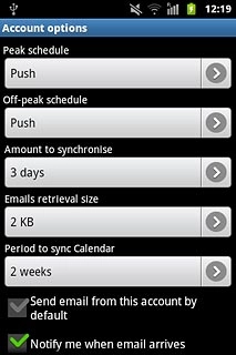 Press the drop down list below Off-peak schedule.