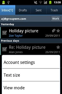 Press Account settings.